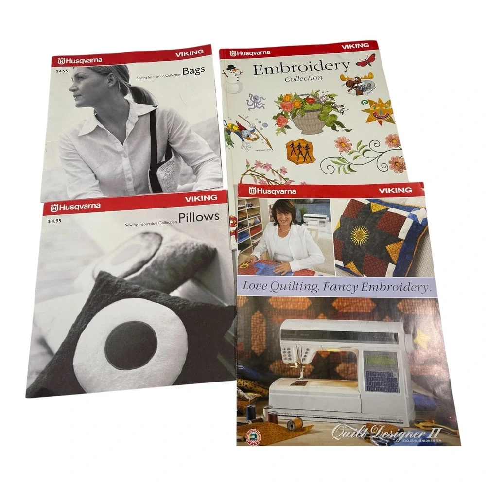 Husqvarna‎ Viking Multicolor Sewing Booklets Embroidery Quilting Patterns Lot